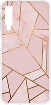 Hoesje Siliconen Geschikt voor Samsung Galaxy A7 (2018) - Design Backcover siliconen - Meerkleurig / Pink Graphic