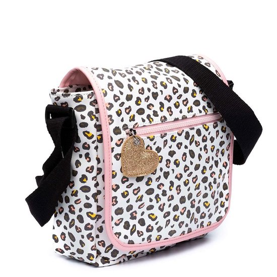 Zebra Trends Kinder Schoudertas met flap Leo White Pink bol