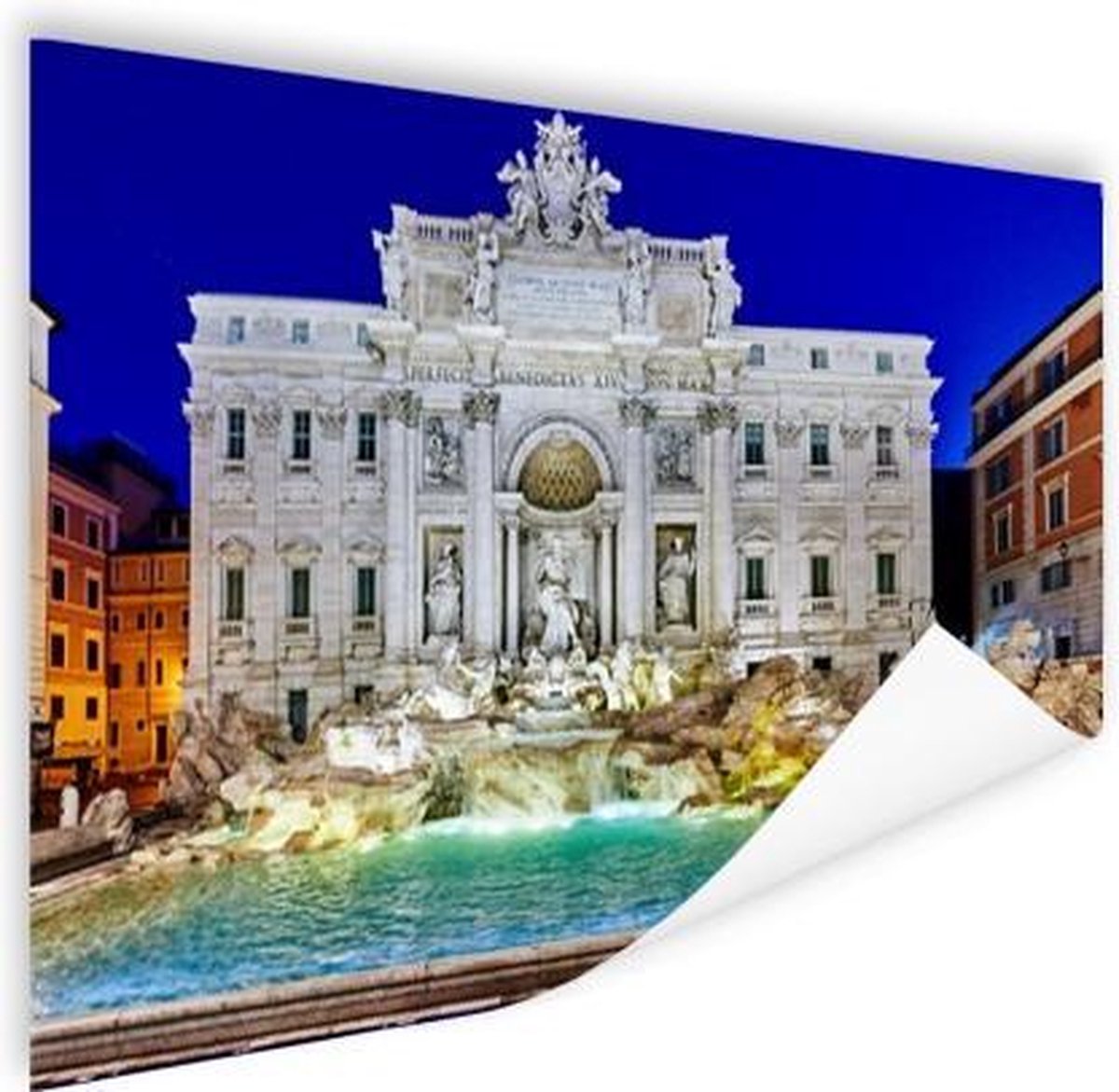 Poster Verlichting - Fontein - Rome - 180x120 cm XXL
