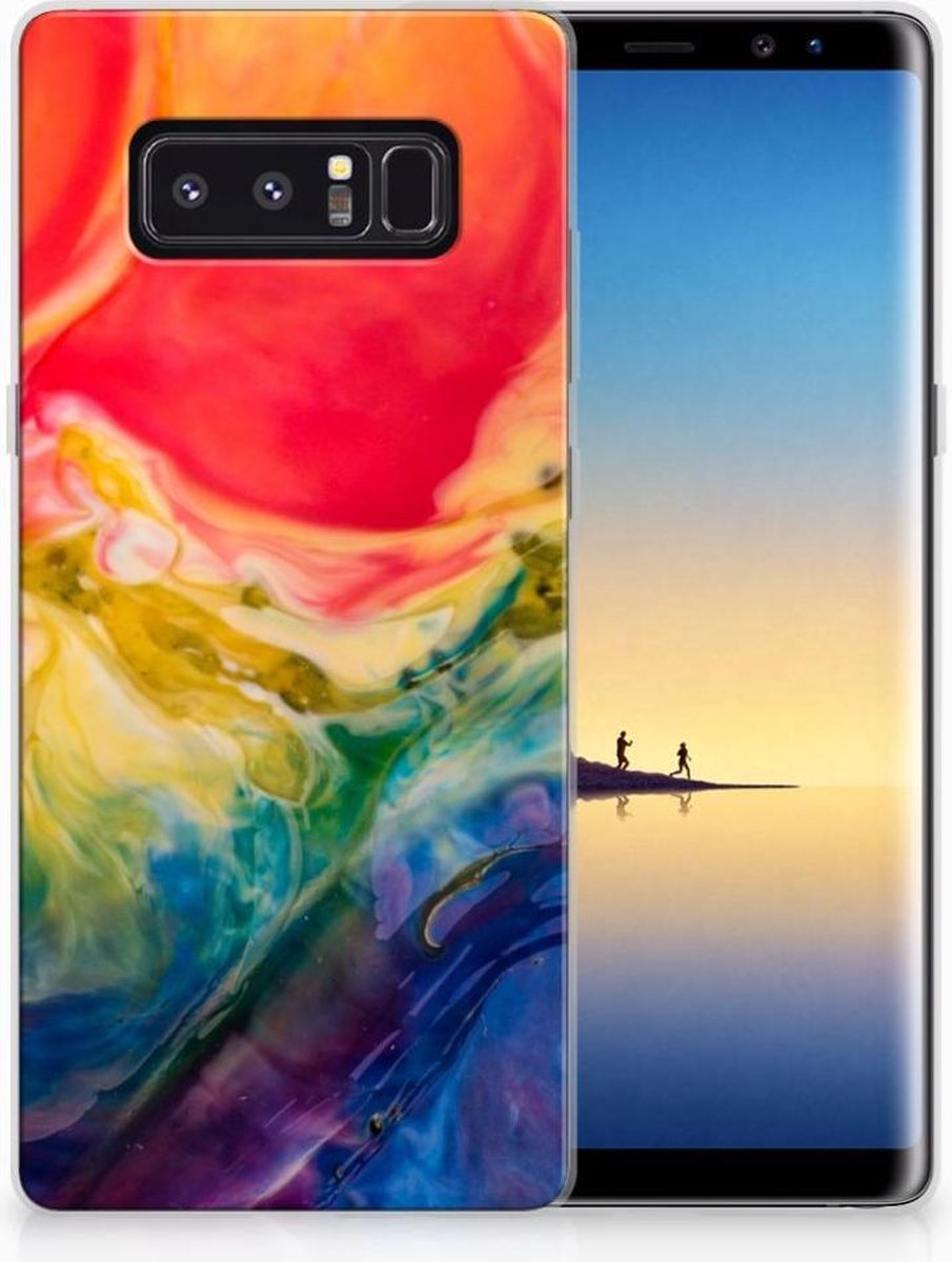 TPU Hoesje voor Hoesje maken Samsung Galaxy Note 8 Watercolor Dark