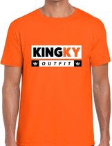 Oranje Kingky outfit t- shirt - Shirt voor heren - Koningsdag kleding XL