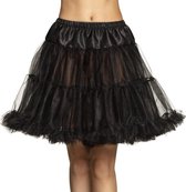 Zwarte verkleed petticoat rok voor dames 45 cm - zwarte verkleedkleding rokken