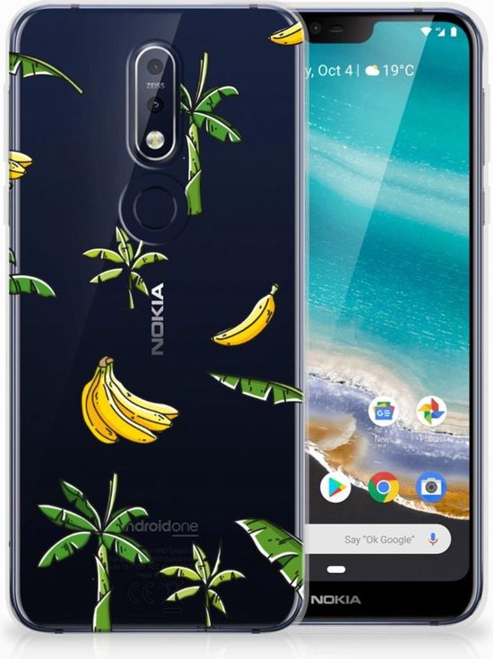 Coque pour Nokia 7.1 Housse TPU Silicone Etui Bananier