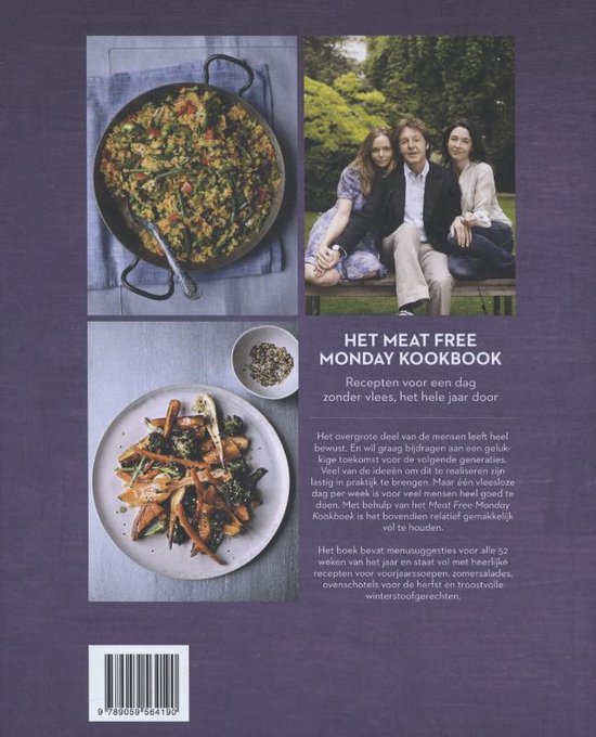 Het meat free monday kookboek, Paul McCartney 9789059564190