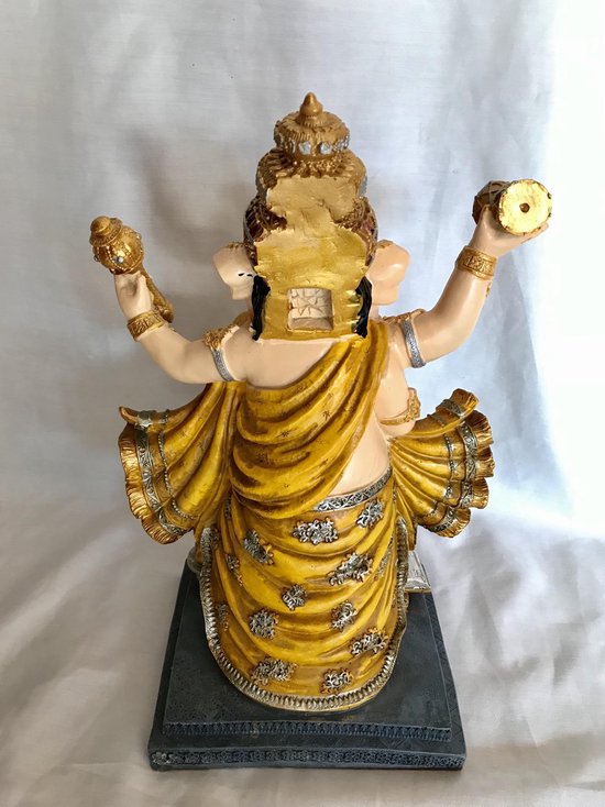voorkant amplitude Uitputting Opvallende weergave van Ganesha.34cm Dansend met vrolijke kleuren  (handgeschilderd)... | bol.com
