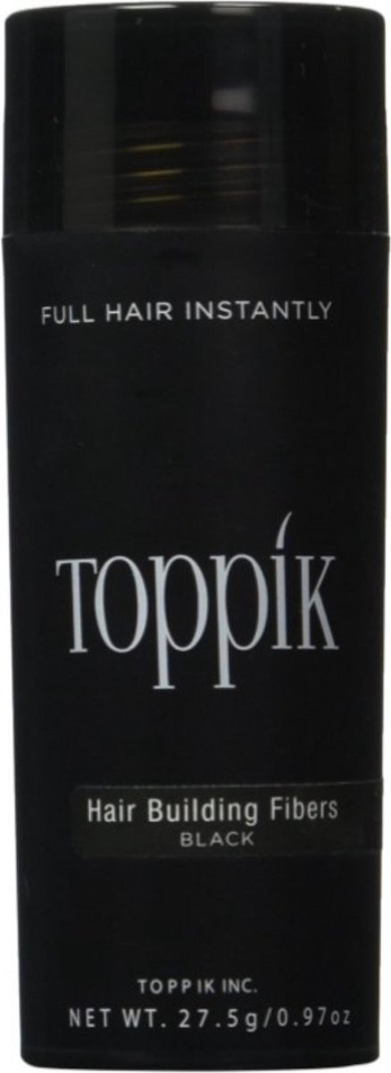 Toppik - Hair building fibers - Bedek kale plekken eenvoudig - 27,5 gram - Zwart