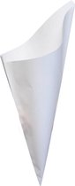 Patatzak / frietzak 19 cm - 20 stuks - vetvrij papier - patatzakken / frietzakken / puntzakken