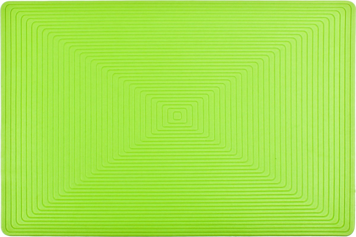 Yong Rechthoek Rings Placemat - 45 x 30 cm - 1 stuk - Groen