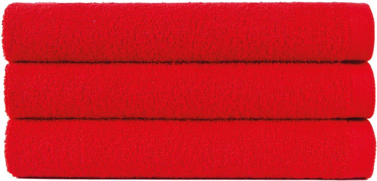 2 Saunalakens 90x150 cm uni alpha 400 gr/m2 rood col 2566