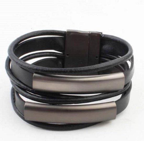 combinatie Rauw Blind vertrouwen Zwarte dames armband | bol.com