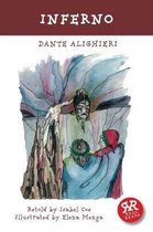 Couverture du livre Inferno avec une illustration de Dante et Virgile regardant Lucifer, avec le texte 'INFERNO' et 'DANTE ALIGHIERI'.