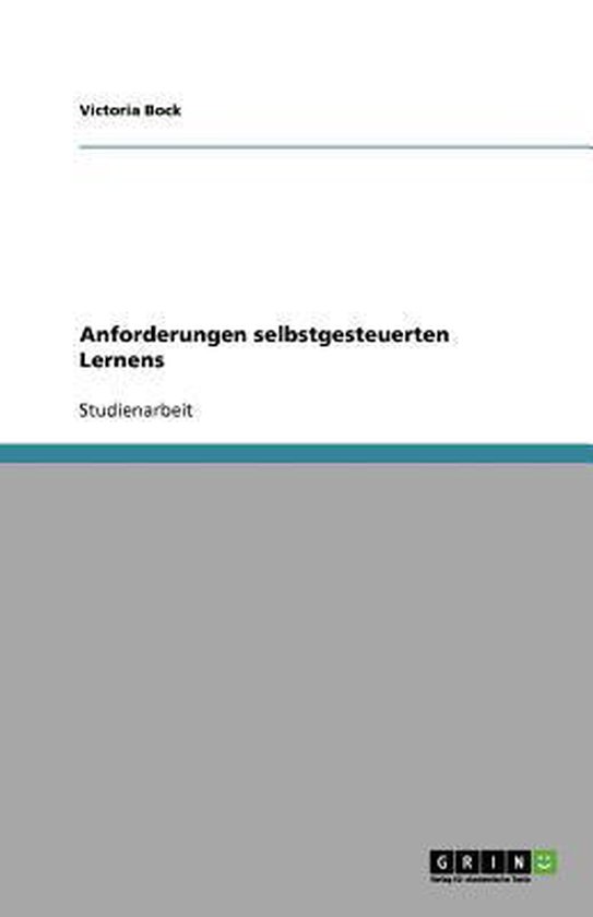 Anforderungen selbstgesteuerten Lernens - cover
