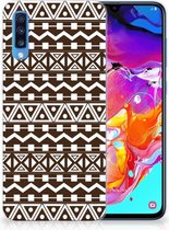 Smartphone hoesje Geschikt voor Samsung Galaxy A70 Aztec Brown