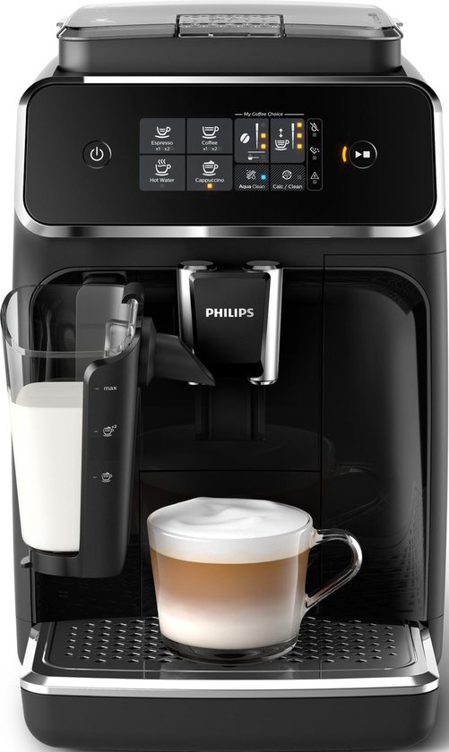 Philips LatteGo 2200 Serie EP2231/40 - Espressomachine - Zwart/RVS - Zwart en RVS-afwerking