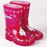 LKMN kinder regenlaarzen met naam figuur prinses maat 32 roze