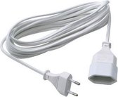 Profile Power Extension Cord, 5,00 M, White