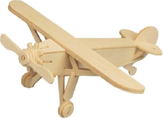 Bouwpakket 3D Puzzel Vliegtuig Spirit of Saint Louis- hout | bol.com