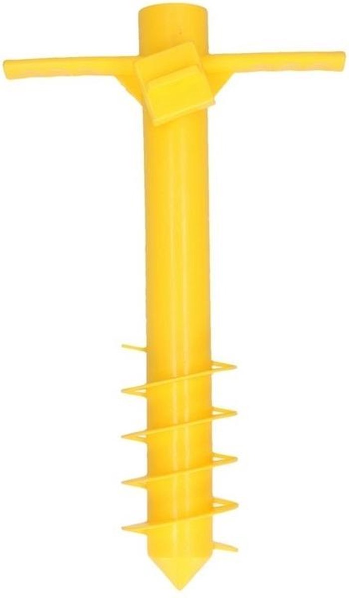 Pakket Afhankelijkheid ontwikkelen Gele parasolhouder/ parasolharing strand 40 cm | bol.com