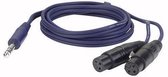 DAP Audio DAP kabel, Stereo Jack - 2 XLR Female, 150cm Home entertainment - Accessoires