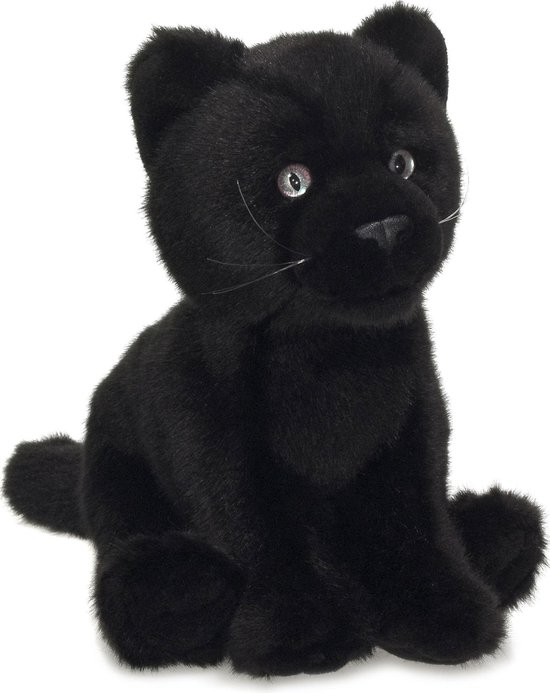 Er is een trend smaak Pebish WWF Zwarte Panter zittend - Knuffel - 19 cm | bol.com