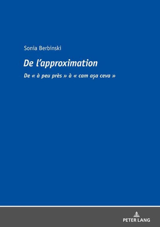 De l'approximation - cover