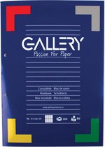 1x Gallery cursusblok, ft A4, 80 g/m², 2-gaatsperforatie, commercieel geruit, 100 vel