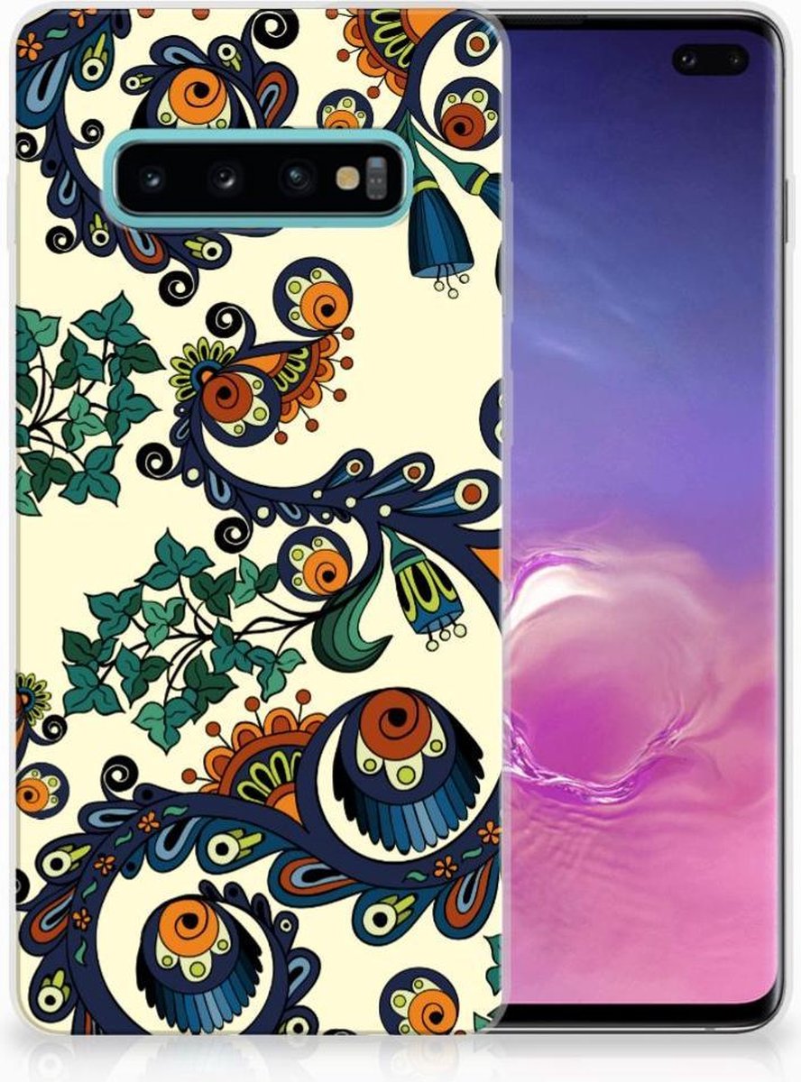 Siliconen Hoesje Samsung Galaxy S10 Plus Barok Flower