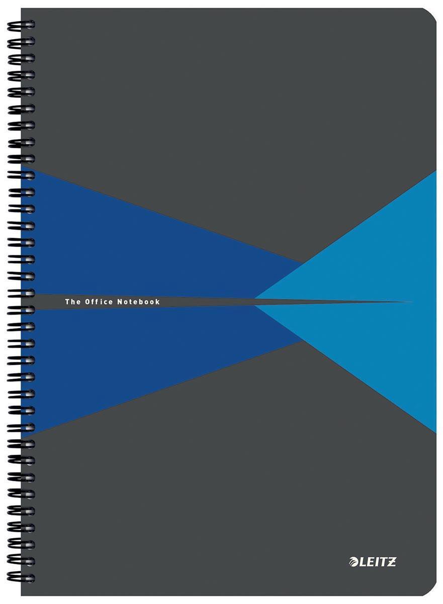 Leitz Office Notitieboek - A4 - Gelijnd - Spiraalgebonden - PP kaft - Blauw