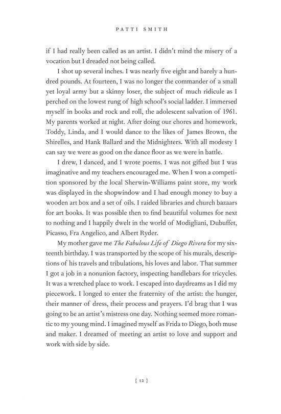 Tekstpagina met tekst uit het boek 'Patti Smith'.