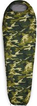 Lumaland - Mummieslaapzak - outdoor slaapzak - 230 x 80 cm - incl. tas, verpakt 26 x 14 cm - Camouflage groen