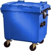 ESE 4 wiel afvalcontainer 1100 liter blauw