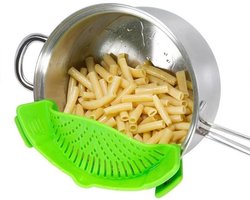 Afgiet deksel |Gemakkelijk een pan afgieten | Afgiethulp | Keuken zeef | Makkelijk op te bergen | Afgietdeksel | Groen