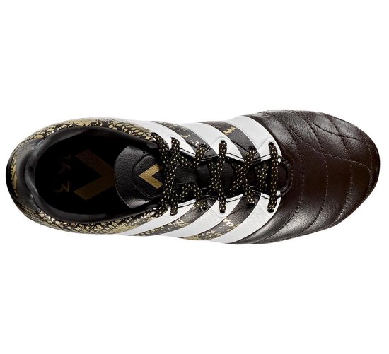 adidas ACE 16.3 FG Leather Voetbalschoenen - Maat 36 - Unisex -  zwart/wit/goud | bol.com