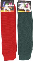 2 paar Beenwarmers - Basic/Split - Rood-Groen