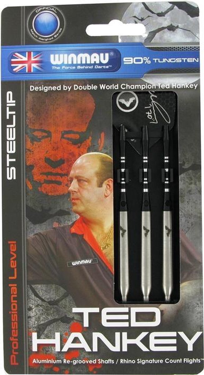 Winmau Ted Hankey dartpijlen - 21 gram - 90% tungsten | bol