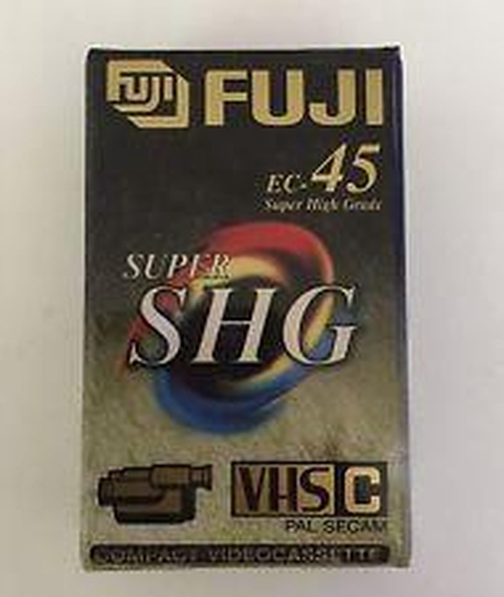 FUJI VHS-C EC45 SUPER HIGH GRADE VHS-C videocassette voor camera 45 min