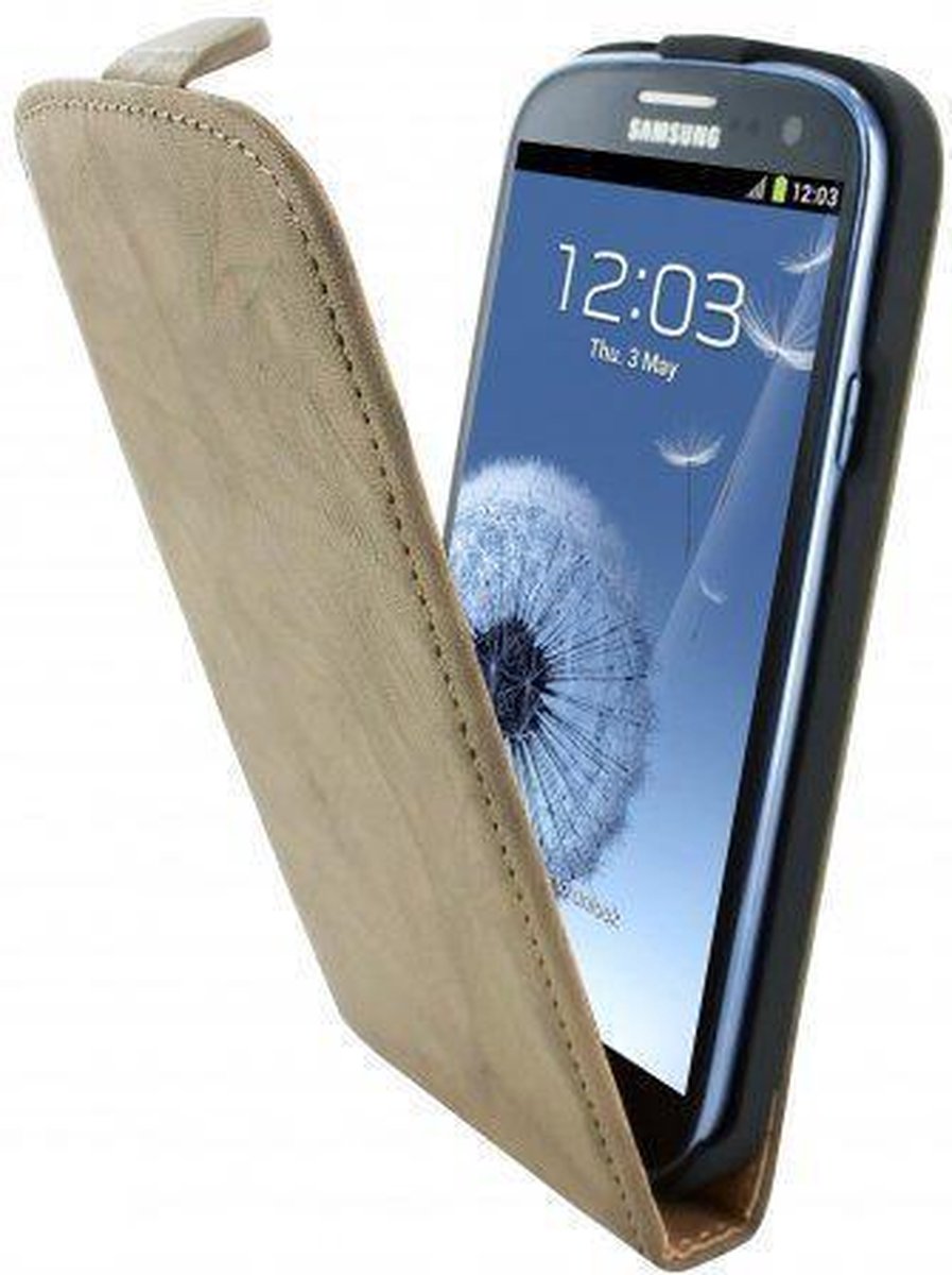 Mobiparts Vintage Flip Case Samsung Galaxy S3 Creme