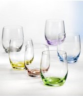 Crystalex Rainbow Waterglazen - 30 cl - 6 stuks - Transparant