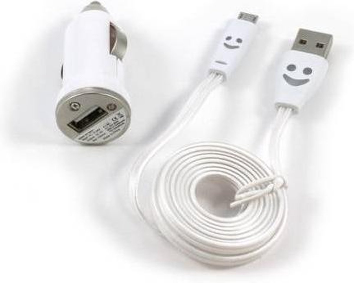 All-Ride Losse USB Autolader met Micro USB Kabel - met LED