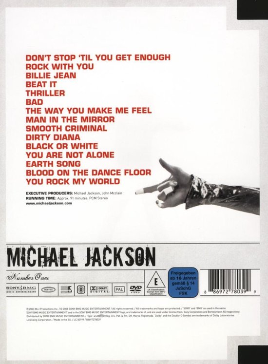 Michael Jackson Number Ones - DVD met Billie Jean en Thriller | bol