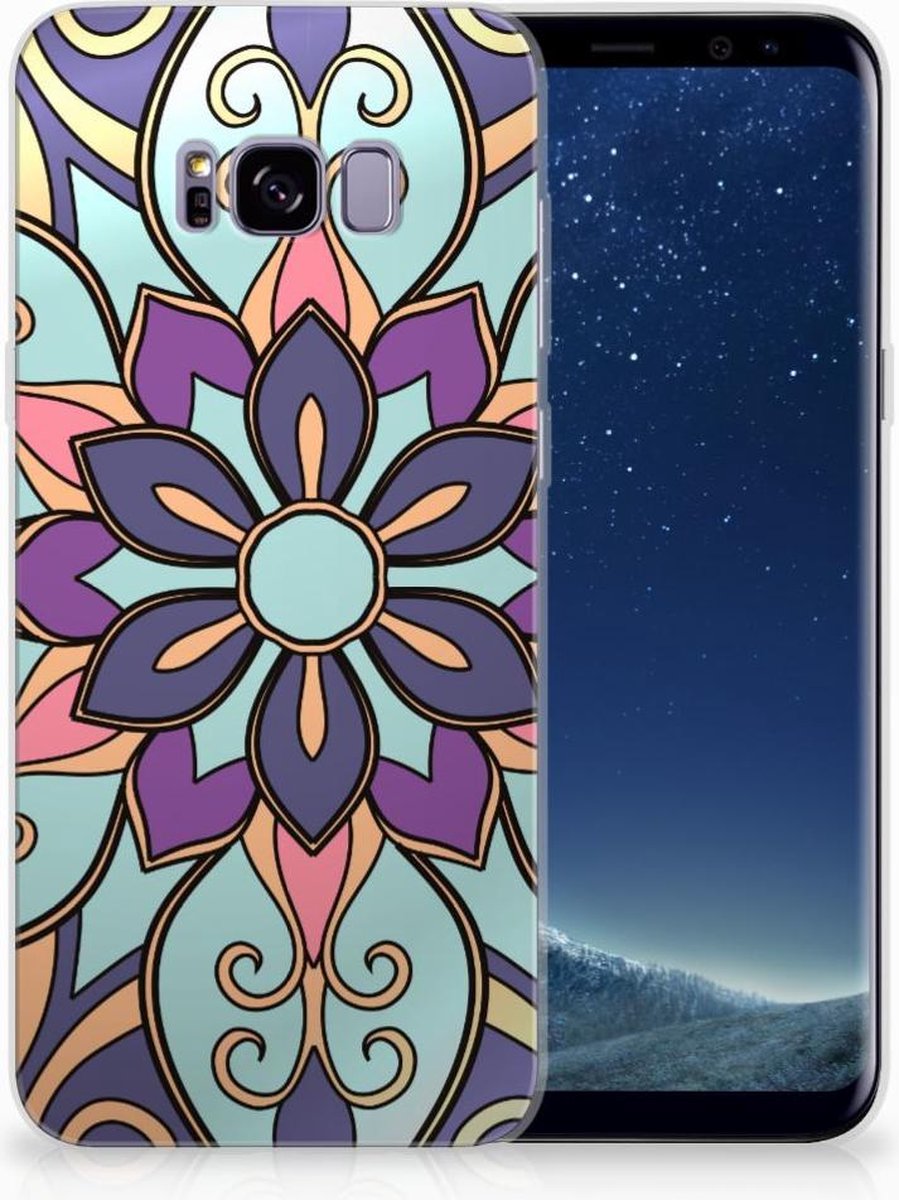 Samsung Galaxy S8 Plus TPU Case Purple Flower