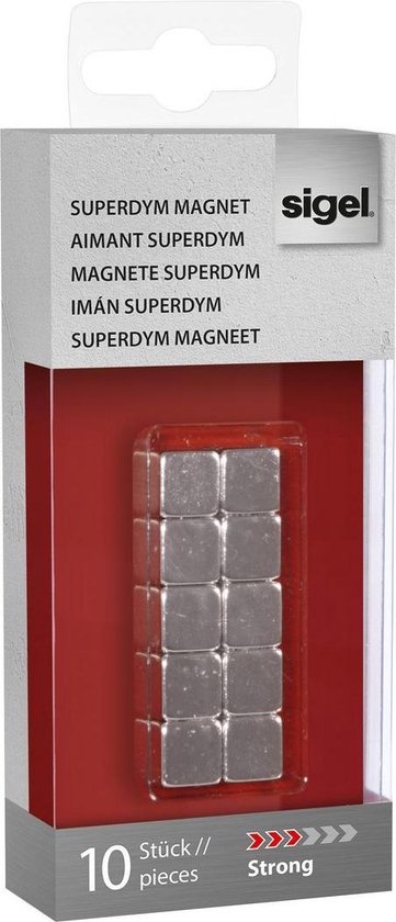 magneet voor glasbord Sigel 10x10x10mm vernikkeld sterk 10 stuks SI-GL193 |  bol.com