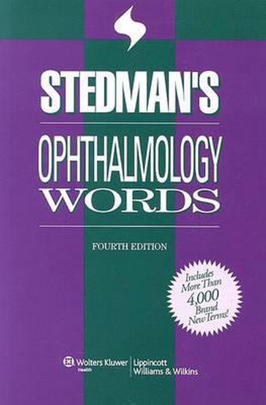 Stedman's Ophthalmology Words 9780781781756 J.L. Stedman Boeken bol