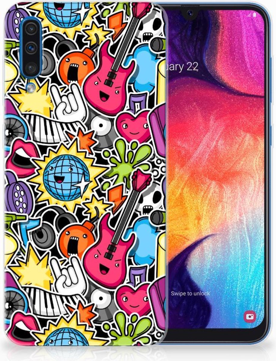Samsung Galaxy A50 Silicone Back Cover Punk Rock