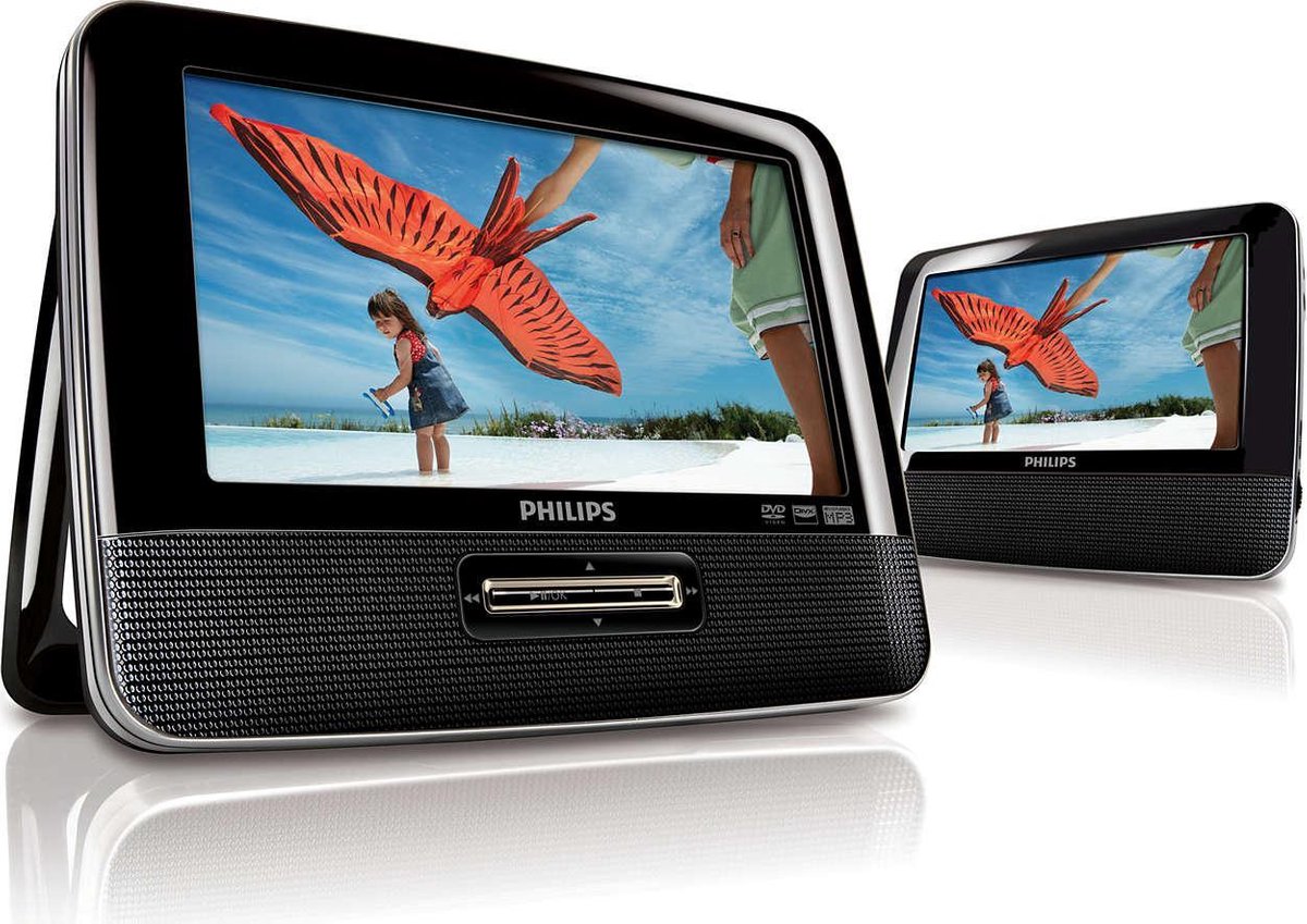 Philips PD7022 Portable DVDspeler met 2 schermen 7 inch