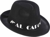 PARTY PLAY - Zwarte Al Capone borsalino hoed volwassenen - Hoeden > Chique hoeden