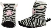 Kinder hoge dieren pantoffels/sloffen zebra 31-33