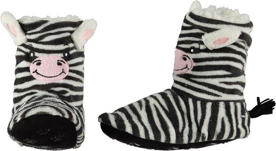 Chaussons / chaussons hauts animaux pour enfants zèbre 31-33