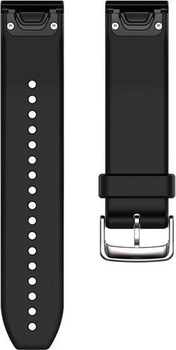 Garmin Leren Bandje Zwart 22mm