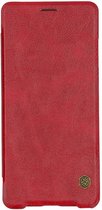 Rode Qin Leather slim booktype voor de Sony Xperia XZ3